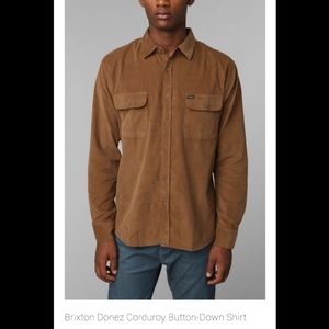 Brixton XL Button Up Corduroy Shirt